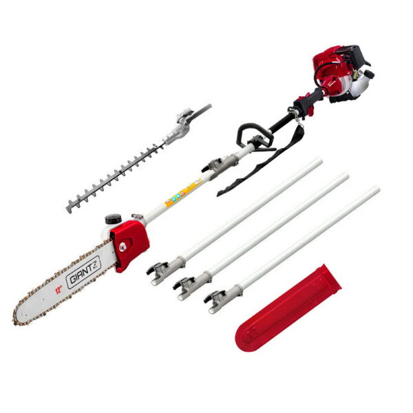 Pole Chainsaw 4 Stroke 40CC Petrol Hedge Trimmer 4. Reach Pruner 2in1 Tool