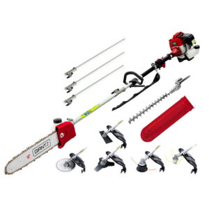 62CC Multi Tool Pole Chainsaw Brush Cutter Hedge Trimmer 7 in 1 Gardening Kit