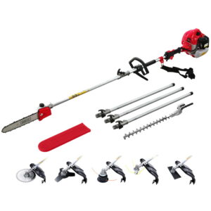 7 in 1 Multi Tool Pole Chainsaw 65CC 5.6m Reach Hedge Trimmer Brush Cutter Set