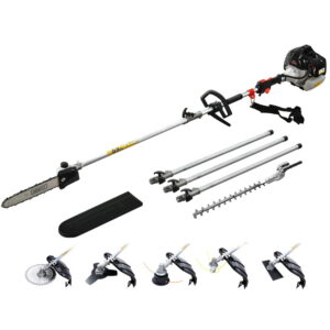 62cc Multi Tool Pole Chainsaw 7 in 1 Brush Cutter Hedge Trimmer 5.6m Reach