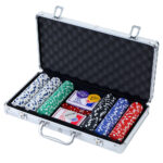 300PC Poker Chip Set Texas Hold'em Casino  11.5g Chips Dice Cards Case