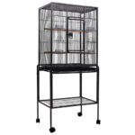 Large 144CM Bird Cage Anti Rust Parrot Aviary with Casters and Toys