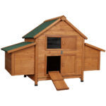 Large Wooden Chicken Coop Rabbit Hutch 150x68x96cm Outdoor Pet Cage with Run