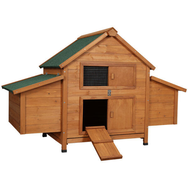 Large Wooden Chicken Coop Rabbit Hutch 150x68x96cm Outdoor Pet Cage with Run