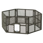 Dog Playpen 6 Panel Foldable Plastic Puppy Enclosure Lockable Gate