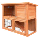 Wooden Chicken Coop Rabbit Hutch Large Outdoor Cage 88x40x76cm Waterproof Roof