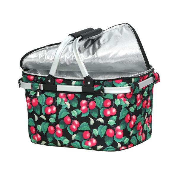 Insulated Folding Picnic Basket 30kg Load Collapsible Food Storage Hamper