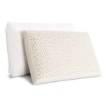 Natural Latex Pillow Set of 2 Breathable Supportive Comfort 2.6kg