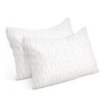 Set of 2 Hypoallergenic Memory Foam Pillows Gel Infused Rayon Cover 73x48cm