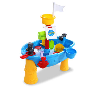 Kids Sand Water Table Playset Pirate Ship Outdoor Sandpit Toy for Ages 3+