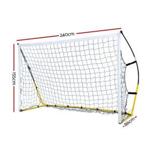 Portable Soccer Goal Net Kids Training Quick Setup 240x155cm Lightweight