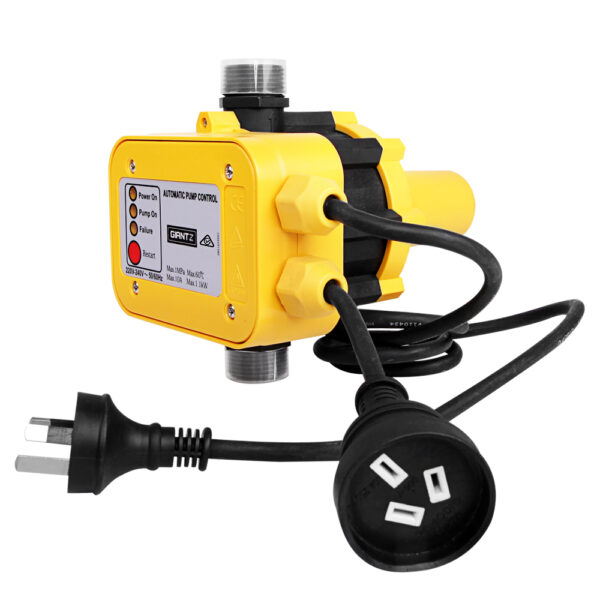 Water Pressure Pump Controller Auto Electronic Switch 10AMP IP65 Yellow