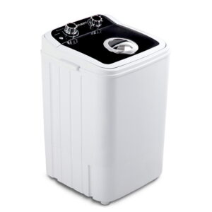 Mini Portable Washing Machine 4.6KG Lightweight 15min Wash  Dry Black