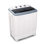 Portable Twin Tub Washing Machine 5KG 30L Timer Control Quiet Operation White