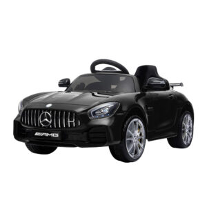 Kids Electric Ride On Car AMG GT R Dual Motor Remote Control Safety Belt Black