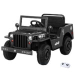 Kids 12V Electric Military Jeep Ride On Car Toy w/ Remote Control Black