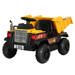 Kids 12V Electric Ride On Dump Truck Car Twin Motor Battery Yellow 3 5km/h 30kg