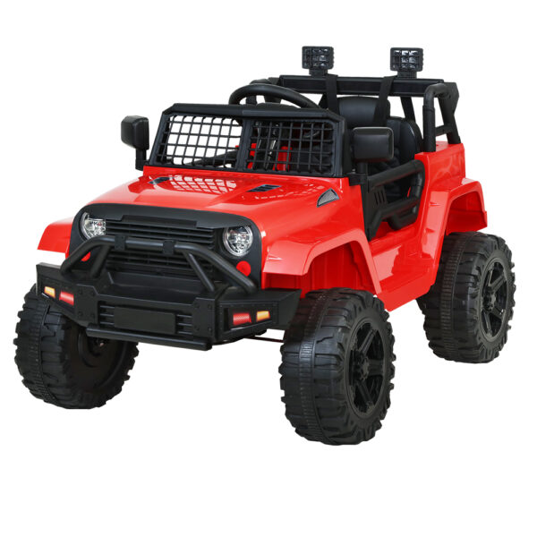 Kids Electric Ride On Jeep 12V Battery Remote Control Red Car Toy Safety Belt