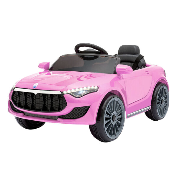 Kids Electric Ride On Car Pink Dual Motor Remote Control Safety Belt MP3 12V