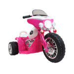 Kids 6V Electric Ride On Police Motorcycle Pink Harley Inspired Patrol Car