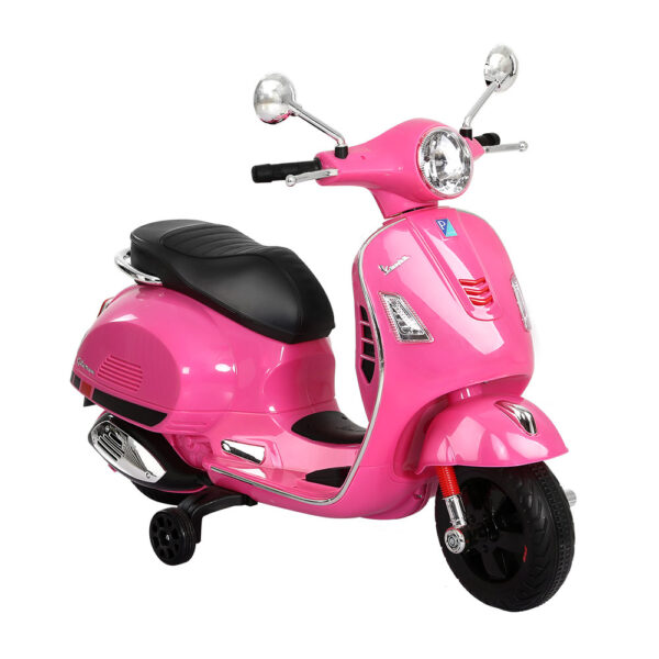 Kids Electric Ride On Motorcycle Vespa GTS Pink 6V4.5AH Battery 30W Motor