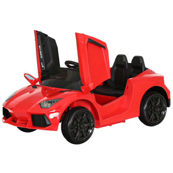 Kids Electric Ride On Car 12V Battery Remote Control MP3 Twin Motor Red 3+