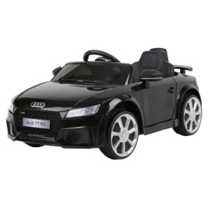 Kids Electric Ride On Car TT RS Dual Motor Remote Control 12V Black Safety Belt