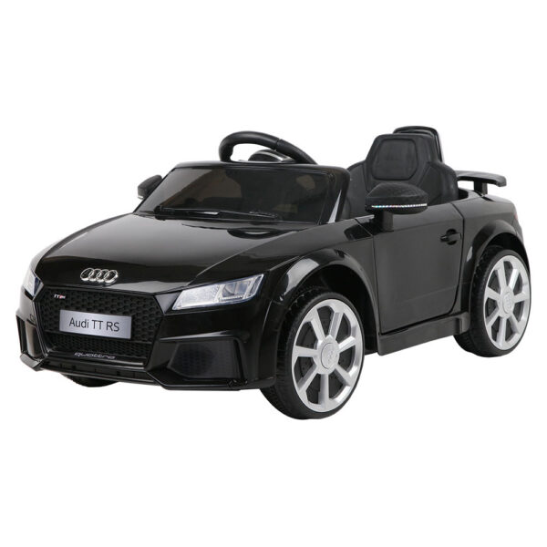 Kids Electric Ride On Car TT RS Dual Motor Remote Control 12V Black Safety Belt