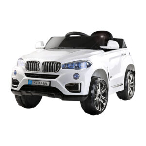 Kids Ride On Car Twin Motor Remote Control 12V White Safety Belt 3+ Years