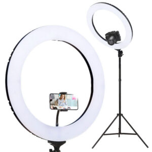 LED Ring Light 19 5800LM Dimmable Adjustable Color Temp with Stand Video Makeup