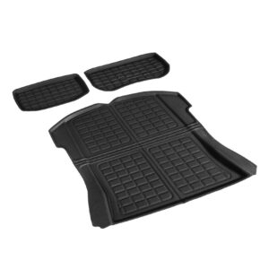 3PCS Tesla Model 3 2021 2022 Car Mats Set Custom Fit TPR Non Slip Odorless