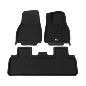 Car Floor Mats TPR Custom Fit Non Slip for Tesla Model Y 2021 2023 Black Set