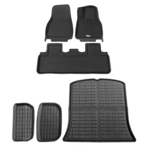 Tesla Model Y 2021 2023 Car Rubber Floor & Cargo Mats Set TPR Non Slip Odorless