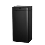 45L Sensor Trash Can Automatic Soft Open Close Fingerprint Resistant Black Bin