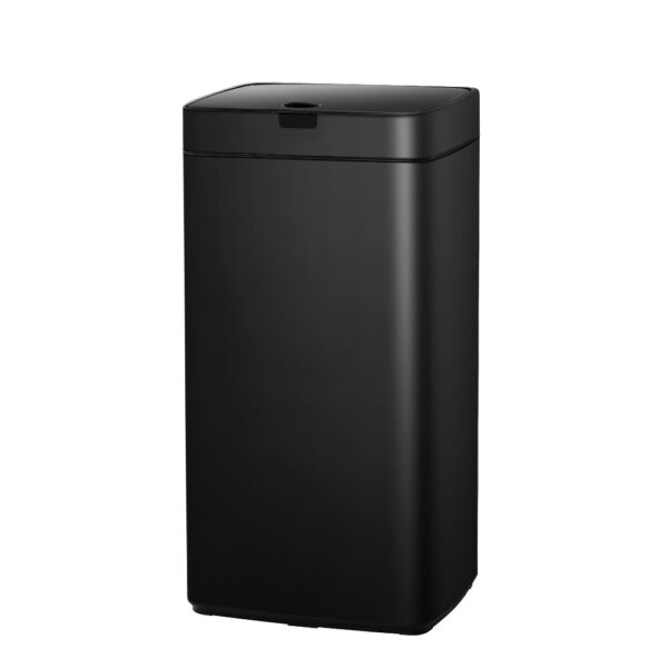 45L Sensor Trash Can Automatic Soft Open Close Fingerprint Resistant Black Bin