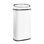 58L Sensor Trash Can Hands Free Soft Open Close Fingerprint Resistant White