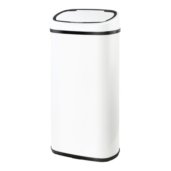 68L Sensor Trash Can Automatic Soft Open Close Fingerprint Resistant White