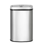 50L Automatic Sensor Trash Can Stainless Steel Odor Free Hands Free Silver