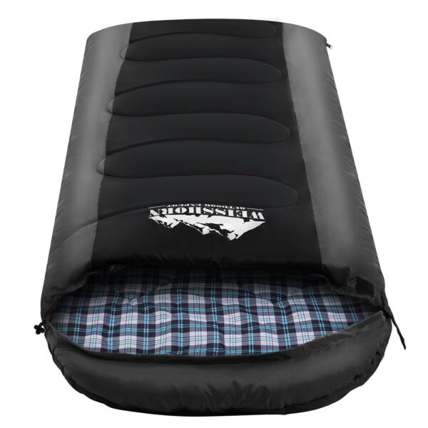 Sleeping Bag 0°C Thermal Comfort Winter Camping Hiking Compact Black 2.7kg