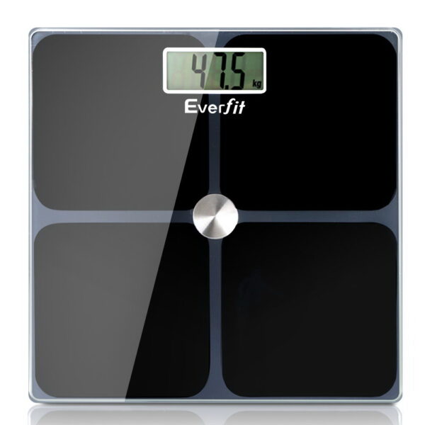 Digital Bathroom Scale 180KG Weight Tracker LCD Auto On/Off Tempered Glass