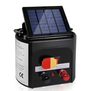 Solar Electric Fence Energiser 3km Range Monocrystalline IP3 Waterproof 0.1J