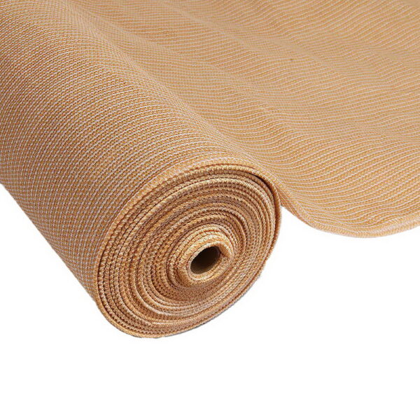 Shade Cloth Roll 70% UV Block 3.66x30m Heavy Duty Knitted Beige Garden Sail