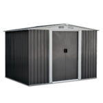 Garden Shed 2.58x2.07M Outdoor Storage Metal Workshop Sliding Door Vented