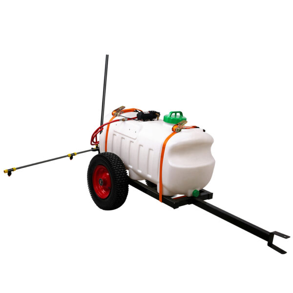 Weed Sprayer 100L Tank Trailer 150kg Capacity 1.5m Boom 100psi Pump 6m Hose