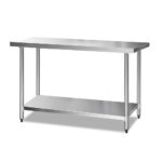 Stainless Steel Kitchen Bench 1524x610mm 304 Grade Adjustable Shelf Storage