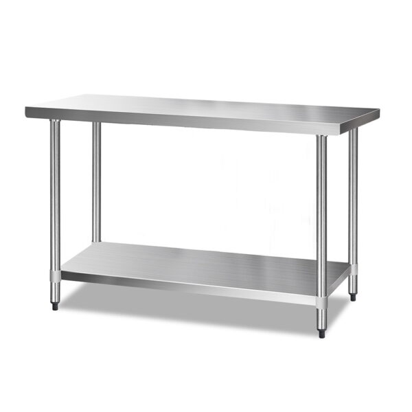 Stainless Steel Kitchen Bench 1524x610mm 304 Grade Adjustable Shelf Storage