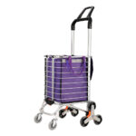 Foldable Shopping Trolley 35L Water Resistant Stair Friendly with Swivel Wheels