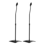 Speaker Stands 2pcs Adjustable 75 112cm Steel Construction Cable Management Black