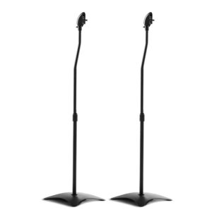 Speaker Stands 2pcs Adjustable 75 112cm Steel Construction Cable Management Black