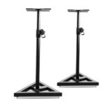 Adjustable Speaker Stands 67 120cm 2pcs Home Studio Surround Sound Steel Black